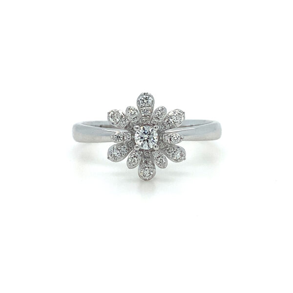 Snowflake shaped hot sale engagement rings