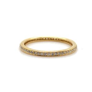 18ct Yellow Gold micro set Diamond full eternity