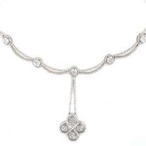 18ct White Gold Diamond Collerette