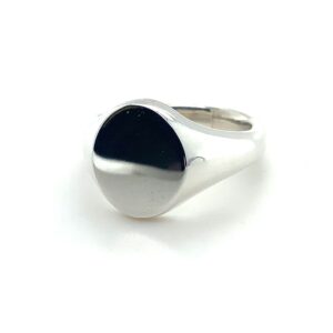 Sterling Silver Signet 16x14 oval