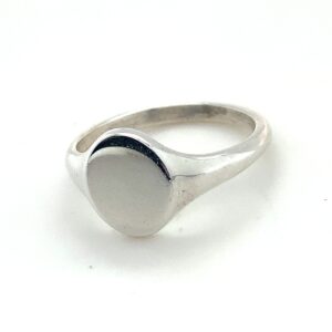 Sterling Silver Signet 9.6x7.1 oval