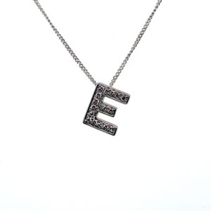 "E" 9ct White Gold Diamond 0.4