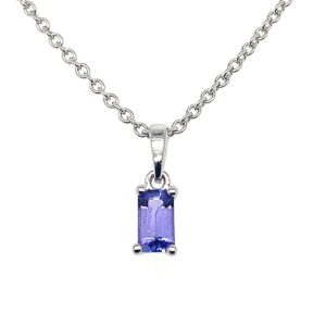 9ct White Gold Tanzanite pendant