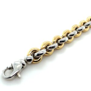 Sterling Silver and Gold chunky link bracelet