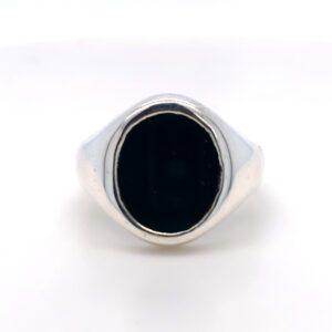 Sterling Silver Bloodstone Signet ring