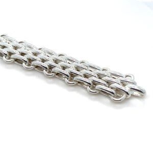 Sterling Silver Wide links Bracelet
