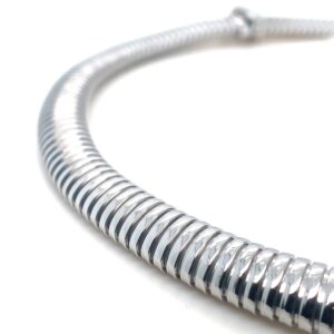 Sterling Silver wide Snake Necklace