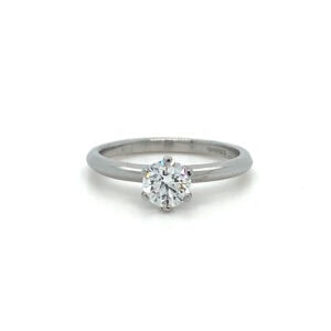 Platinum Solitaire Diamond Ring GIA 0.58cts GSi1