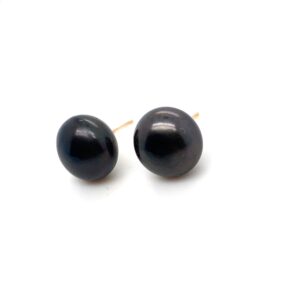 Black dot Pearl Earrings