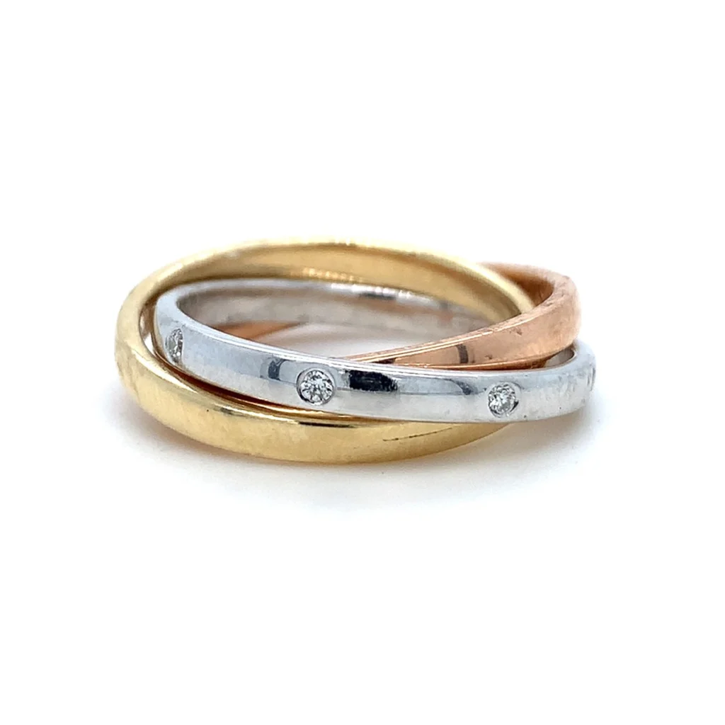 tricolour gold ring