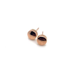 9ct Rose Gold Button Studs