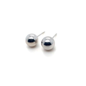 9ct  White Gold 7mm Ball Studs