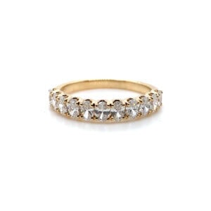 9ct Yellow Gold Lab Grown Diamond Half Eternity Ring