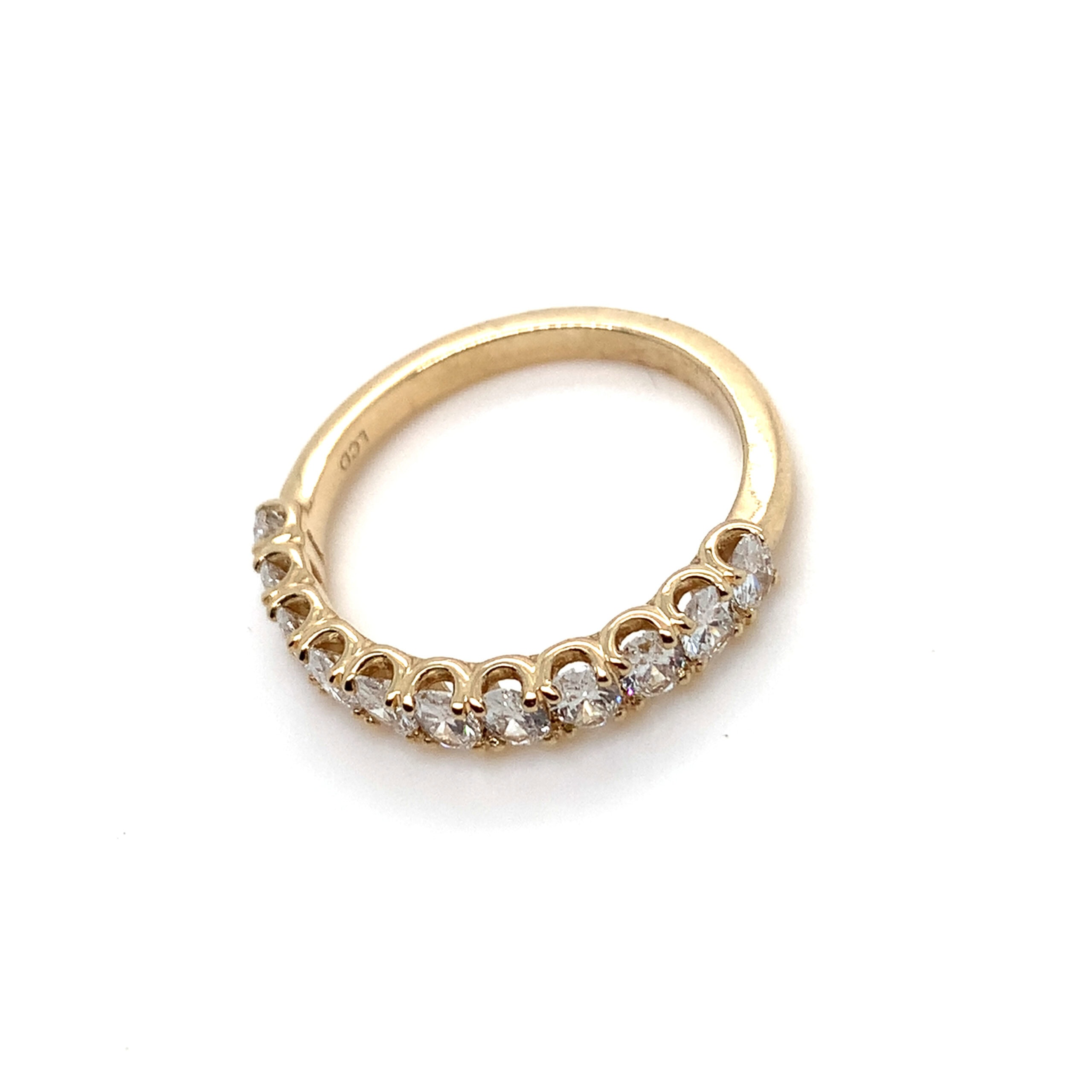9ct Yellow Gold Lab Grown Diamond Half Eternity Ring - Gabriella Jewellery