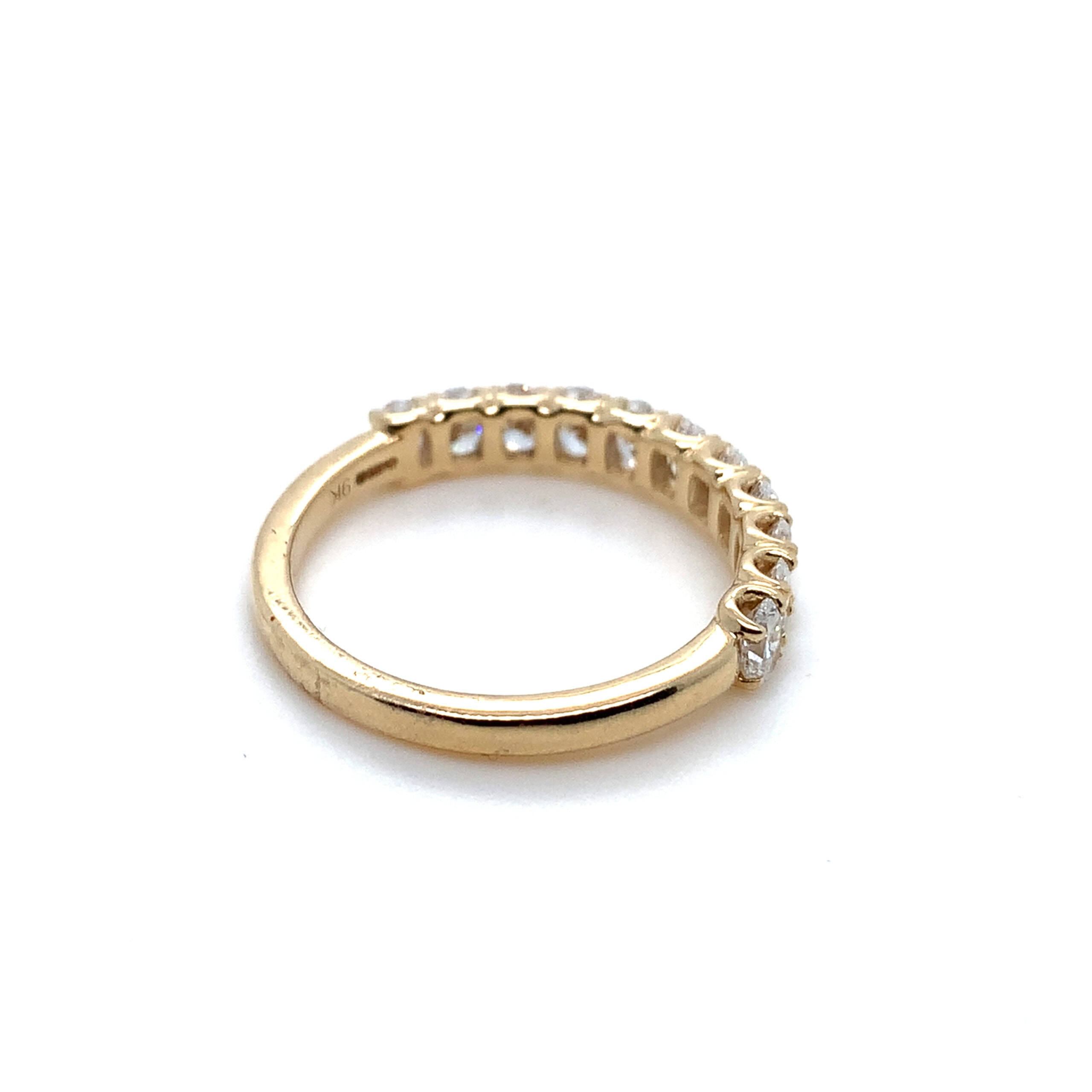 9ct Yellow Gold Lab Grown Diamond Half Eternity Ring - Gabriella Jewellery
