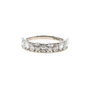 9ct White Gold Lab Grown Diamond Half Eternity Ring